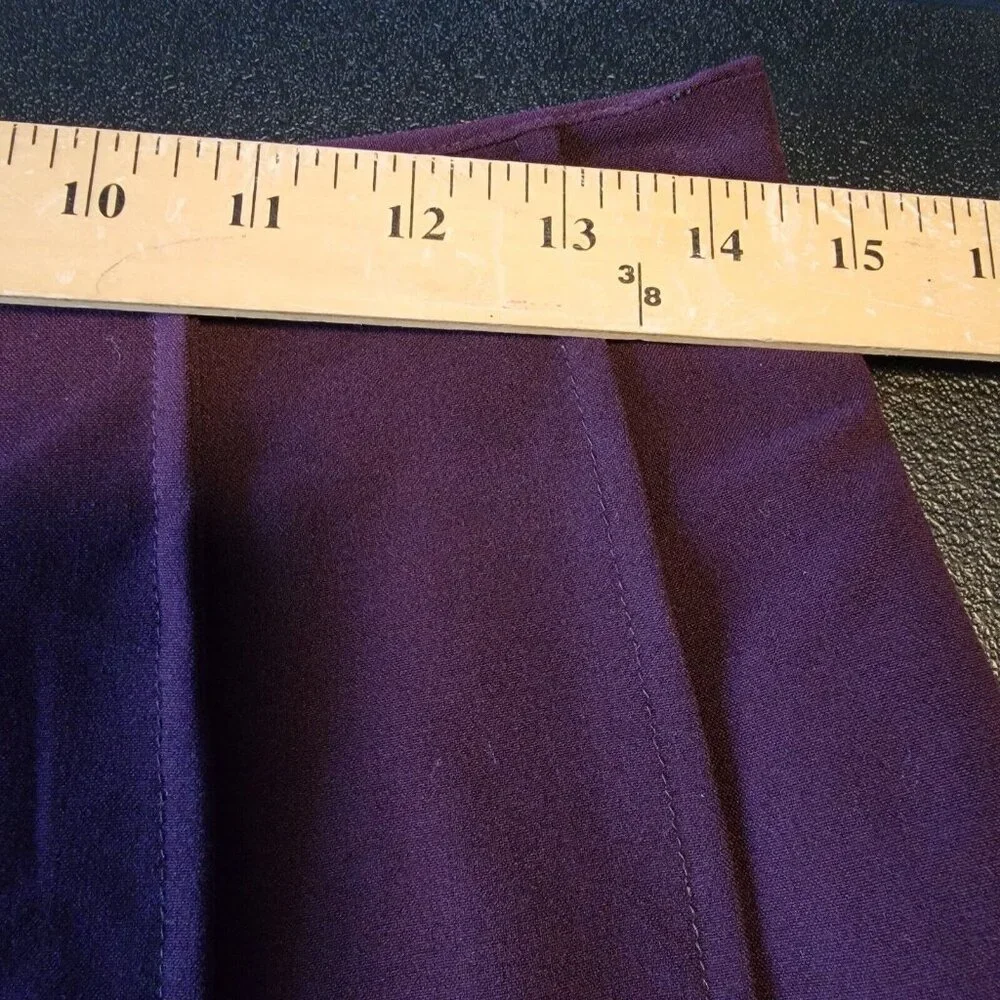 Versailles Skirt Dark Wine Pleated Side Zip Vintage Size 8 Career Classic‎